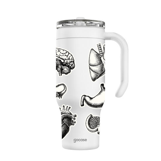 Copo Térmico Life + Ebook -  Anatomia Stickers