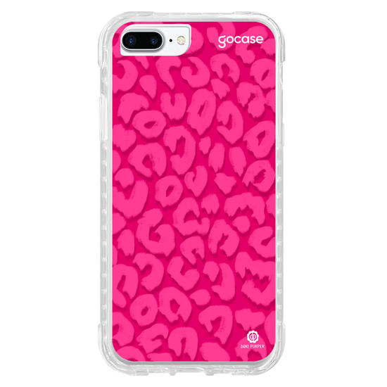 Capinha para celular Animal Print Onça Rosa