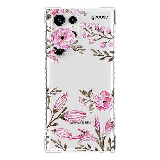 Capinha para celular Aquarela Floral Manuscrita