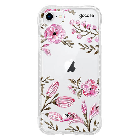 Capinha para celular Aquarela Floral Manuscrita