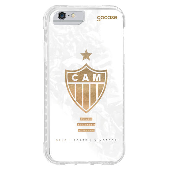 Capinha para celular  Atlético Mineiro - Escudo Gold & White Capinha para celular  Atlético Mineiro - Escudo Gold & White