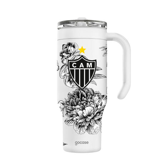 Copo Térmico Life + Ebook -  Atlético-MG - Flowers