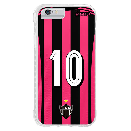 Capinha para celular Atlético Mineiro - Uniforme Outubro Rosa 2022 Personalizado