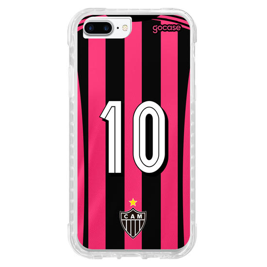 Capinha para celular Atlético Mineiro - Uniforme Outubro Rosa 2022 Personalizado