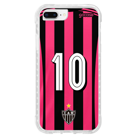 Capinha para celular Atlético Mineiro - Uniforme Outubro Rosa 2022 Personalizado
