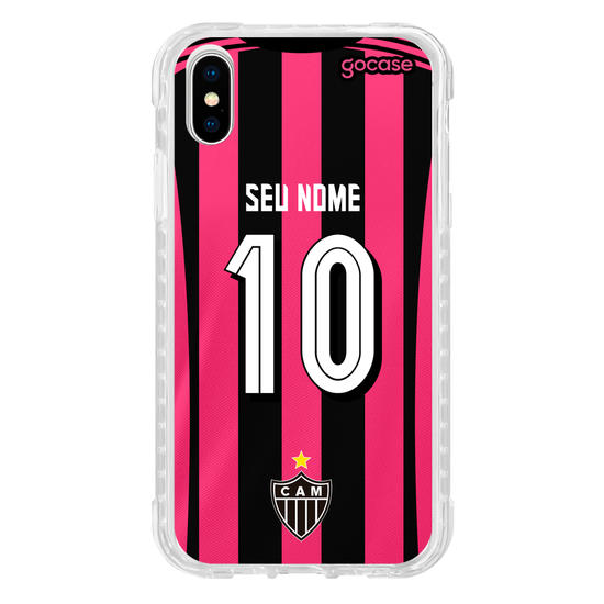 Capinha para celular Atlético Mineiro - Uniforme Outubro Rosa 2022 Personalizado