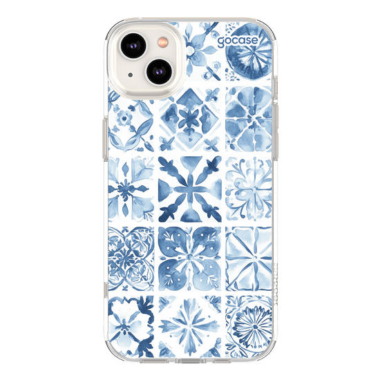 Capinha para celular  Azulejo Aquarela