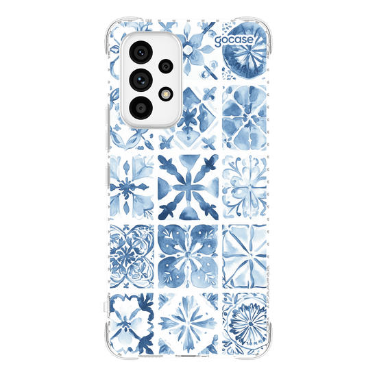 Capinha para celular  Azulejo Aquarela