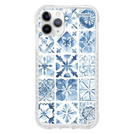 Capinha para celular  Azulejo Aquarela