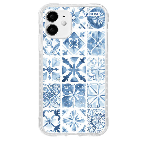 Capinha para celular  Azulejo Aquarela