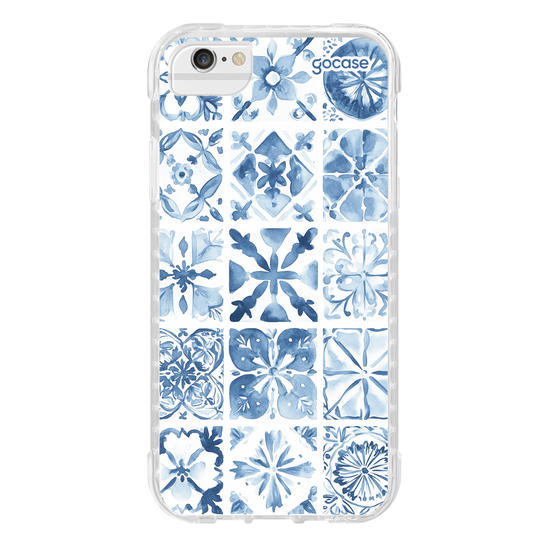 Capinha para celular  Azulejo Aquarela