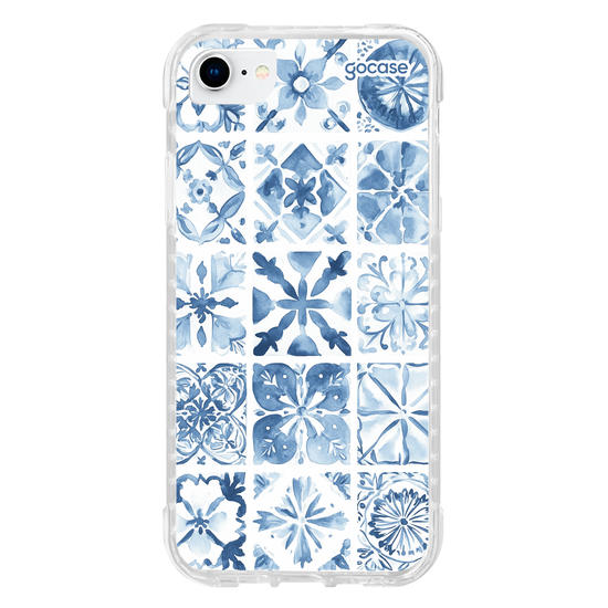 Capinha para celular  Azulejo Aquarela