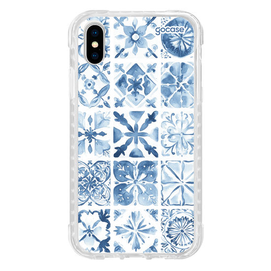 Capinha para celular  Azulejo Aquarela