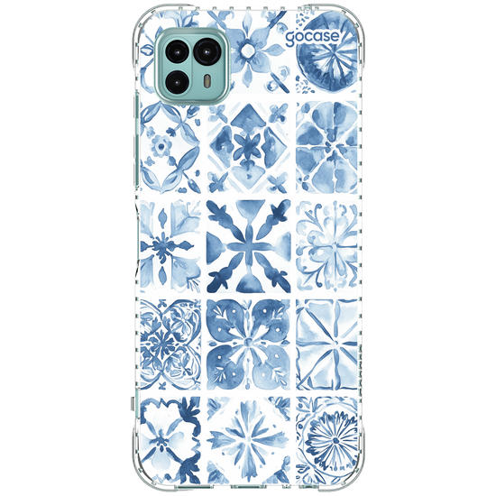 Capinha para celular  Azulejo Aquarela