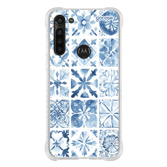 Capinha para celular  Azulejo Aquarela