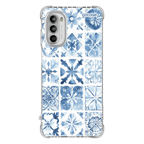 Capinha para celular  Azulejo Aquarela