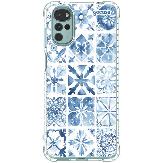 Capinha para celular  Azulejo Aquarela