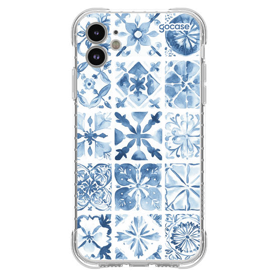 Capinha para celular  Azulejo Aquarela
