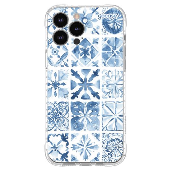 Capinha para celular  Azulejo Aquarela