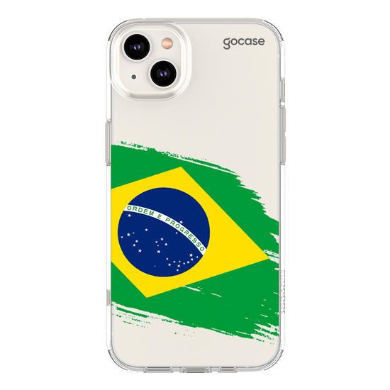 Capinha para celular  Bandeira Brasil Lateral
