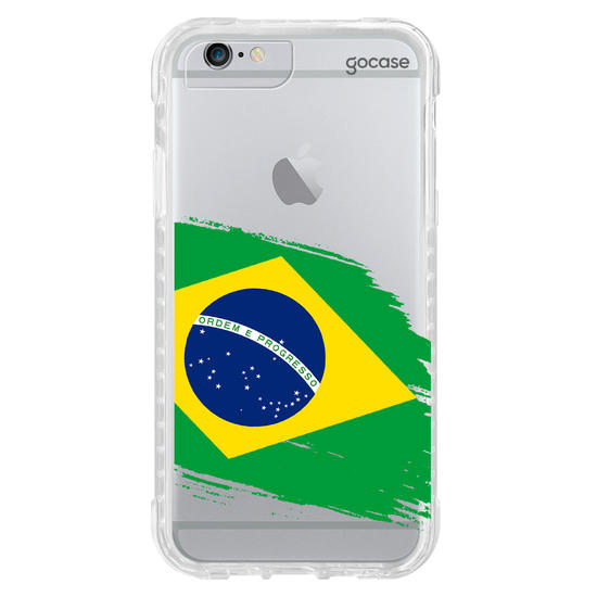 Capinha para celular  Bandeira Brasil Lateral