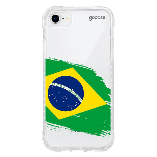 Capinha para celular  Bandeira Brasil Lateral