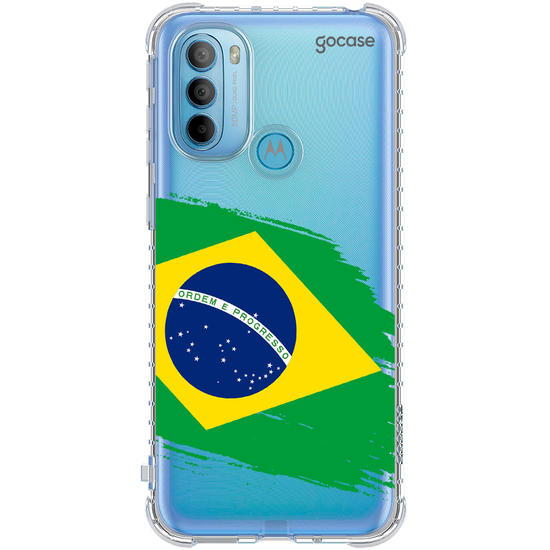 Capinha para celular  Bandeira Brasil Lateral