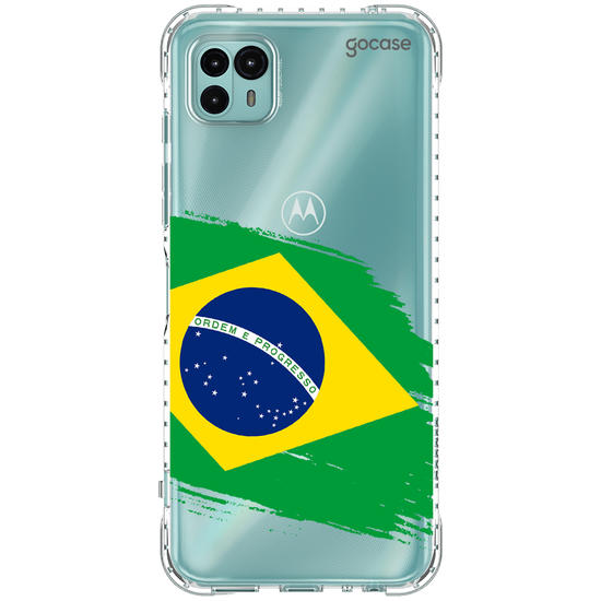Capinha para celular  Bandeira Brasil Lateral