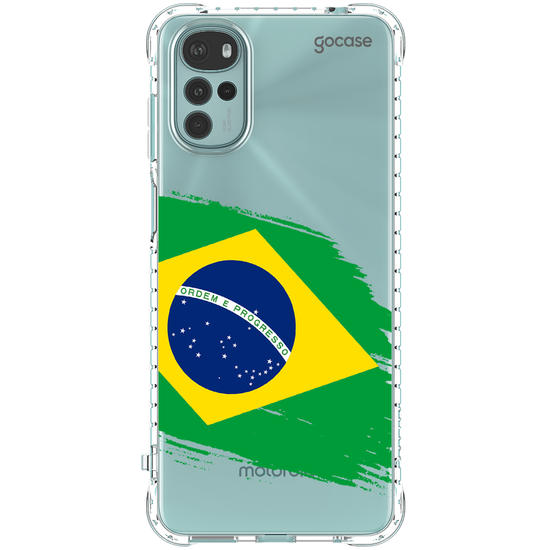 Capinha para celular  Bandeira Brasil Lateral