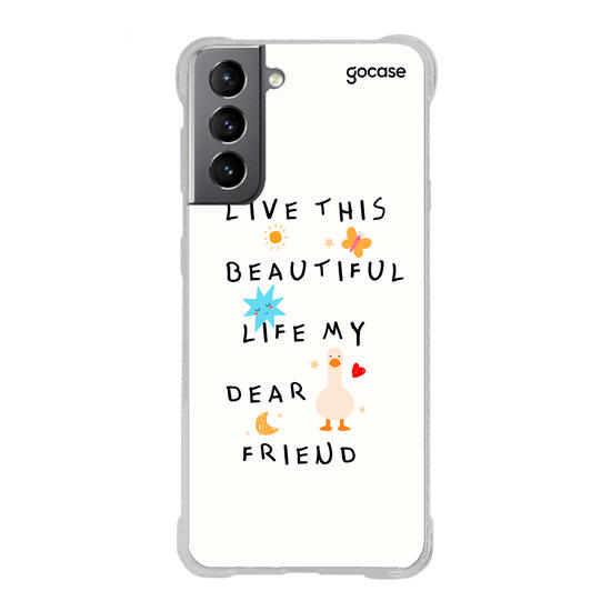 Capinha para celular  Beautiful Life Frase