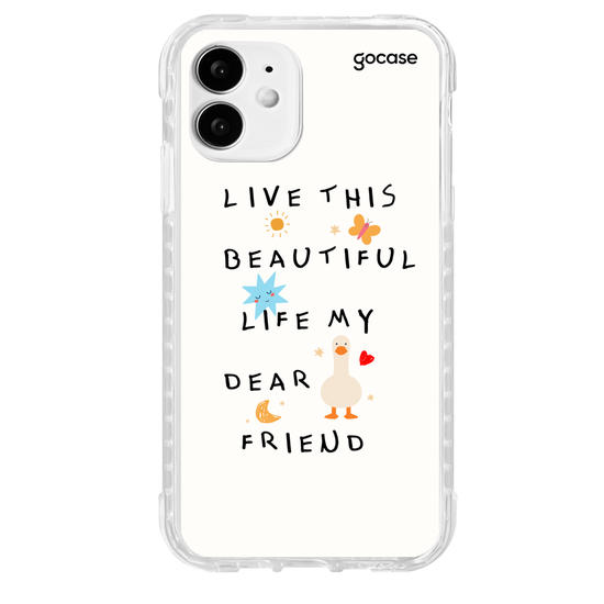 Capinha para celular  Beautiful Life Frase