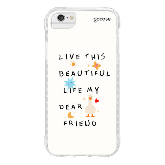 Capinha para celular  Beautiful Life Frase