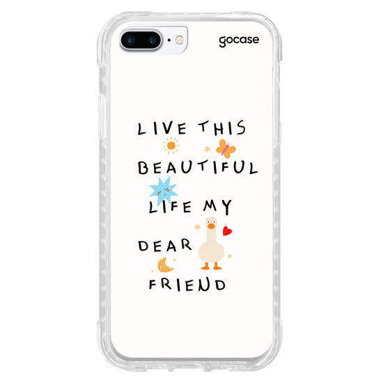 Capinha para celular  Beautiful Life Frase