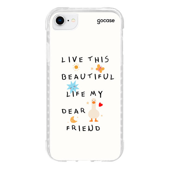 Capinha para celular  Beautiful Life Frase