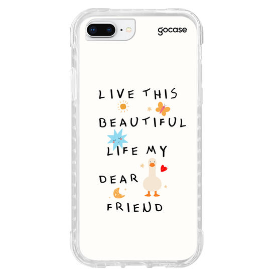 Capinha para celular  Beautiful Life Frase