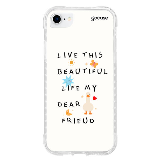 Capinha para celular  Beautiful Life Frase