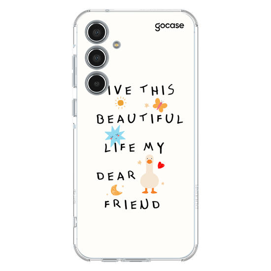 Capinha para celular  Beautiful Life Frase