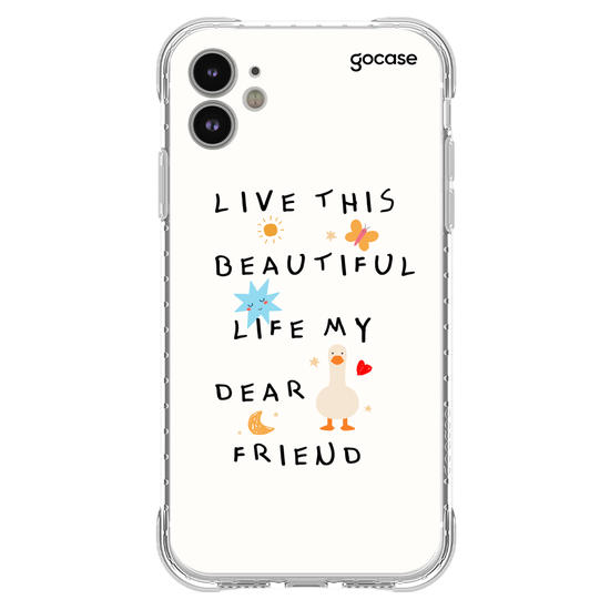 Capinha para celular  Beautiful Life Frase