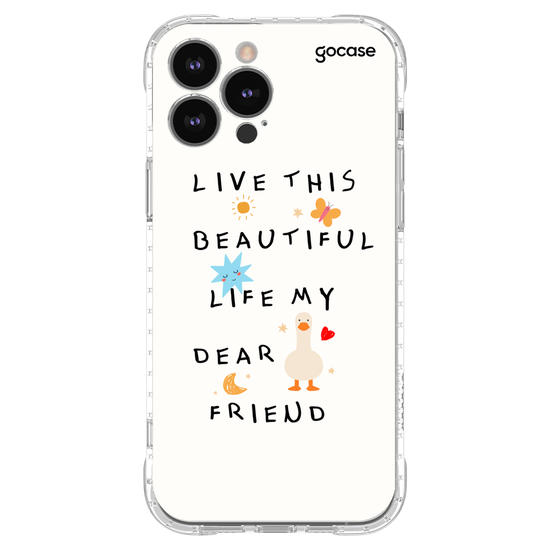 Capinha para celular  Beautiful Life Frase