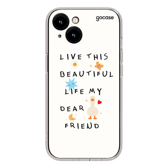 Capinha para celular  Beautiful Life Frase
