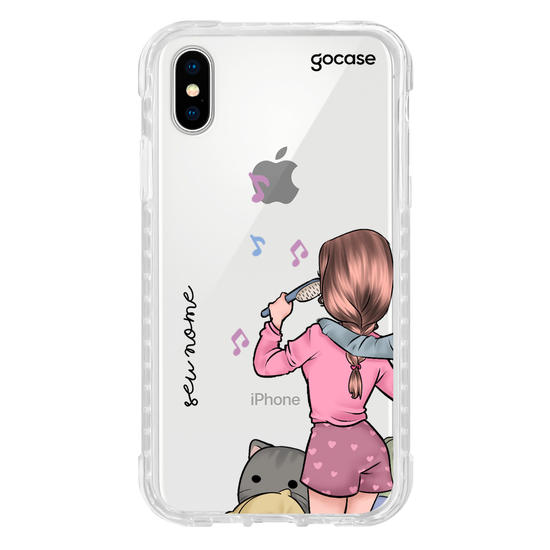 Capinha para celular BFF Festa do Pijama Personalizável Esquerda