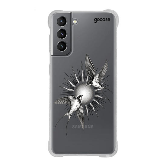 Capinha para celular  Birds and Sun Line