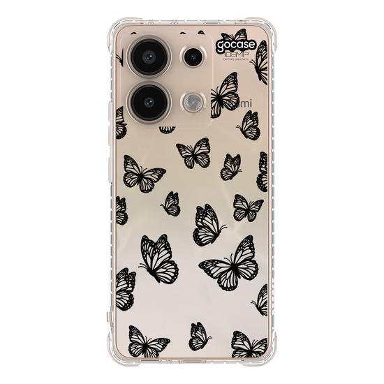 Capinha para celular  Black Butterfly Pattern