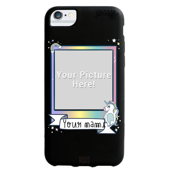 Custom Photo Black Case Picture Unicorn Phone Case Black