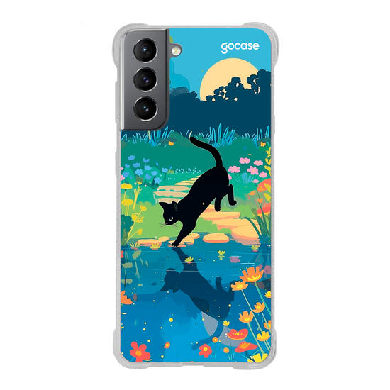 Capinha para celular  Gatinho no Lago