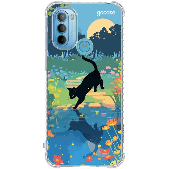 Capinha para celular  Gatinho no Lago