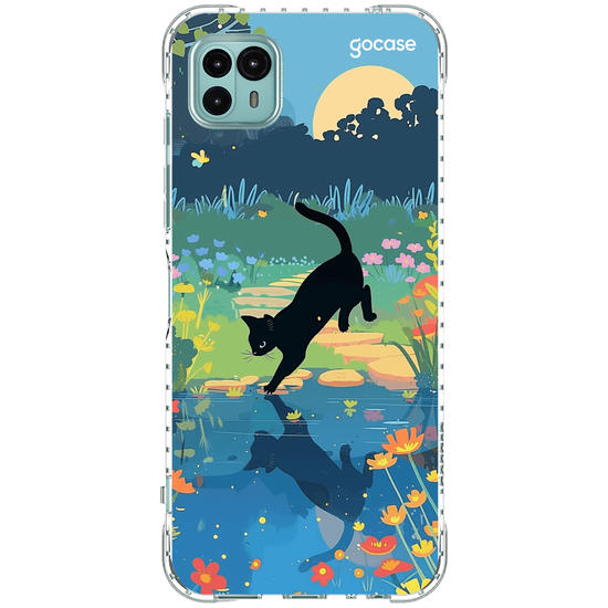 Capinha para celular  Gatinho no Lago