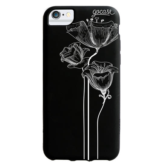 Color Black - Delicate Flowers