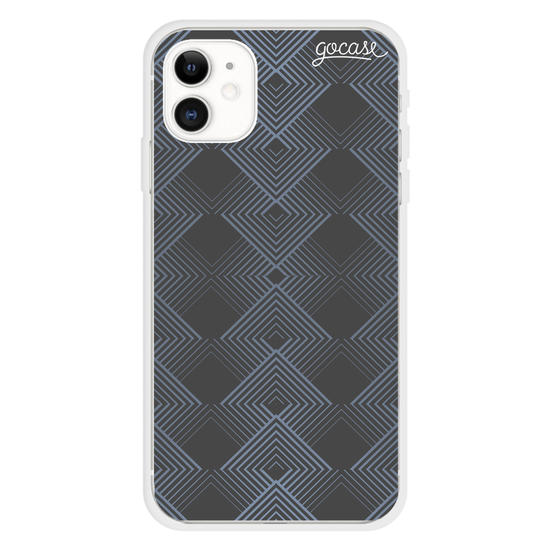 geometric black Customizable Phone Case