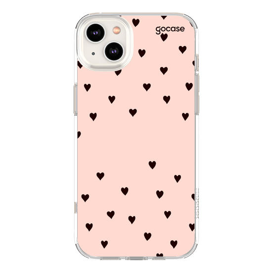 Capinha para celular Black Hearts Rosê Manuscrita